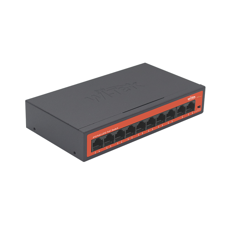 WI-TEK | SWITCH POE 10 PORT 8-PORT + 2 UPLINK